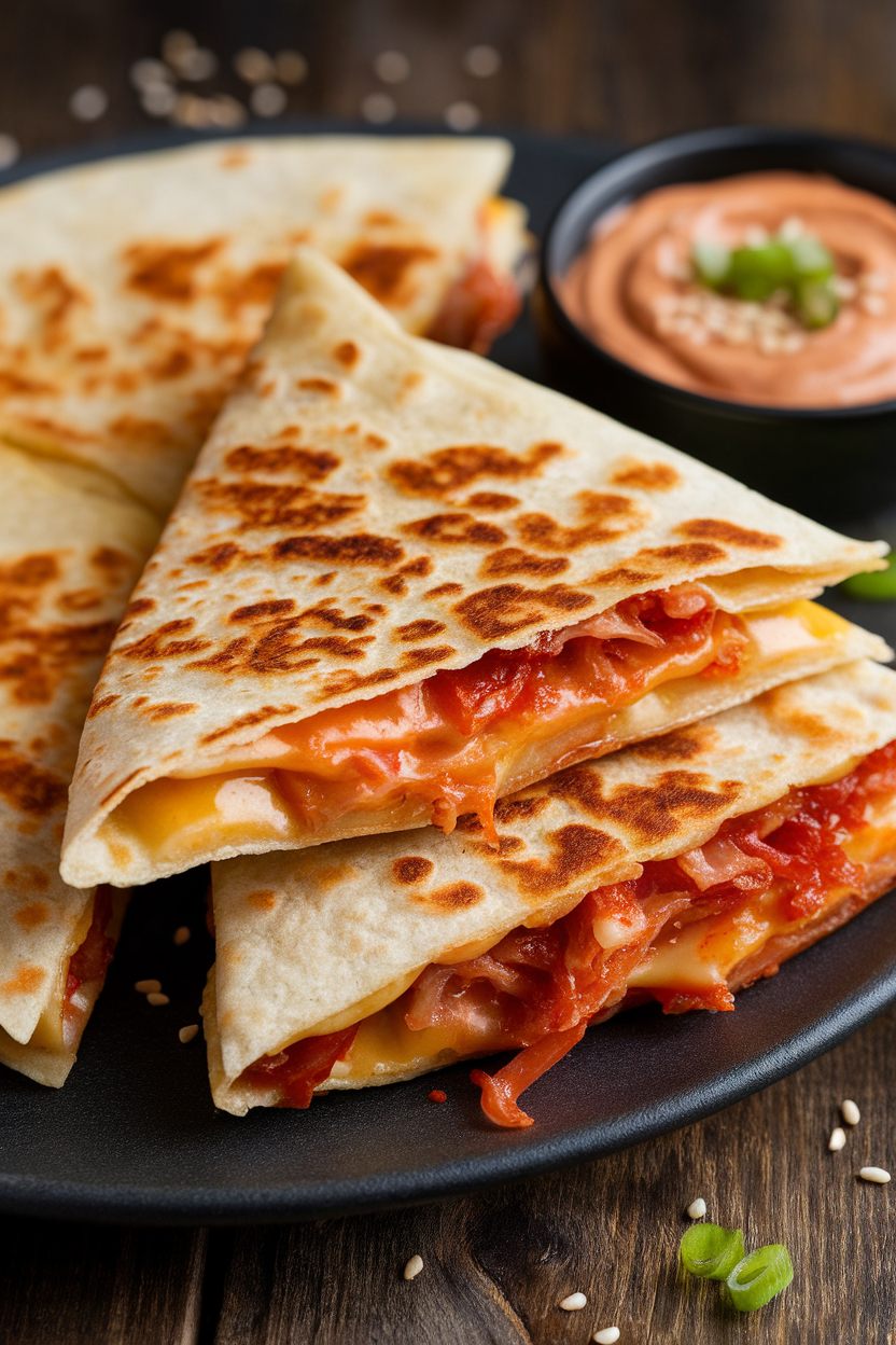 Kimchi Quesadillas: A Spicy, Cheesy Fusion Delight - Shortcut To Delicious