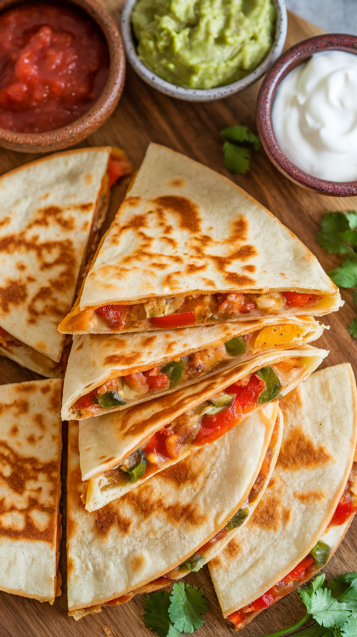 Cheesy Chicken Quesadillas - Shortcut To Delicious