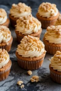 Vanilla Bean Coffee Cake Cupcakes - Shortcut To Delicious